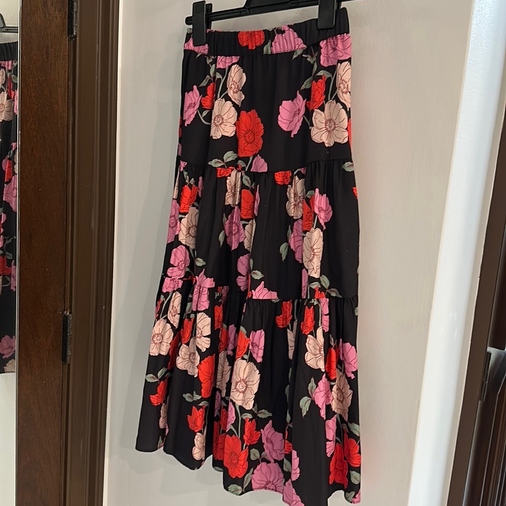 The Westside floral midi skirt